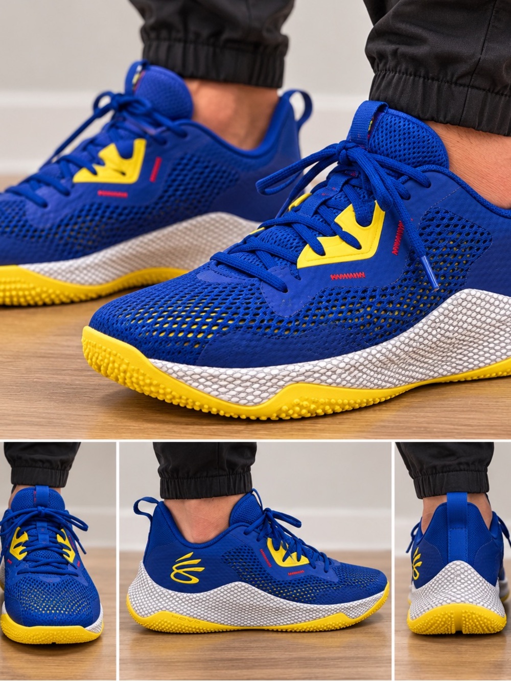 Under Armour Blue & Yellow Men's Running Sneakers